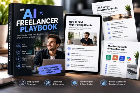 AI Freelancer Playbook, illustrative digital product concept