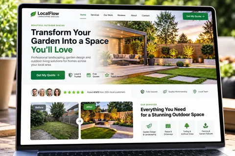 LocalFlow, illustrative website concept