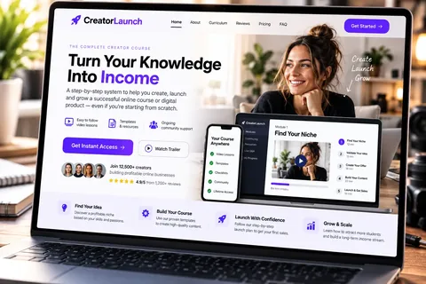 CreatorLaunch, illustrative course concept