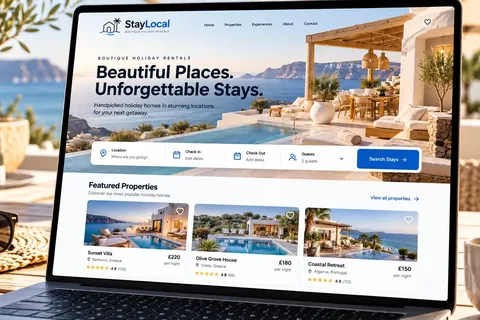 StayLocal, illustrative website concept