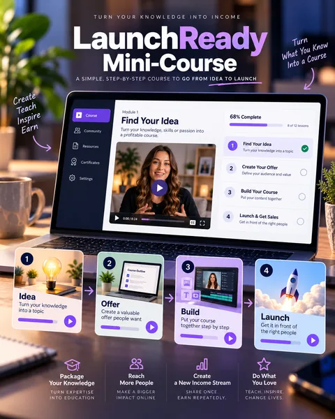 LaunchReady Mini-Course, illustrative course concept