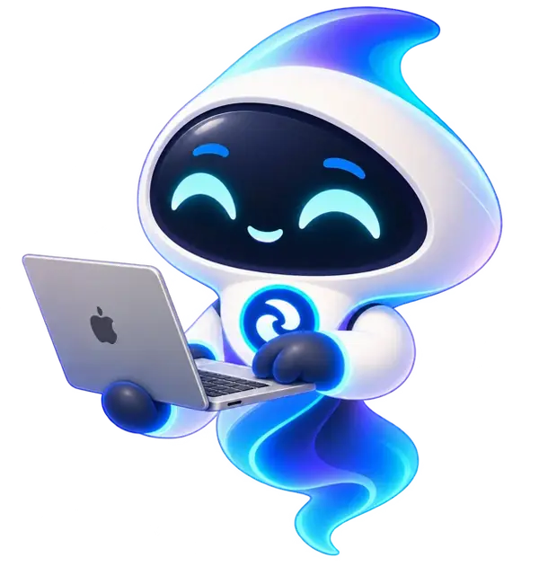 The SuccessPilot AI Coach working on a laptop